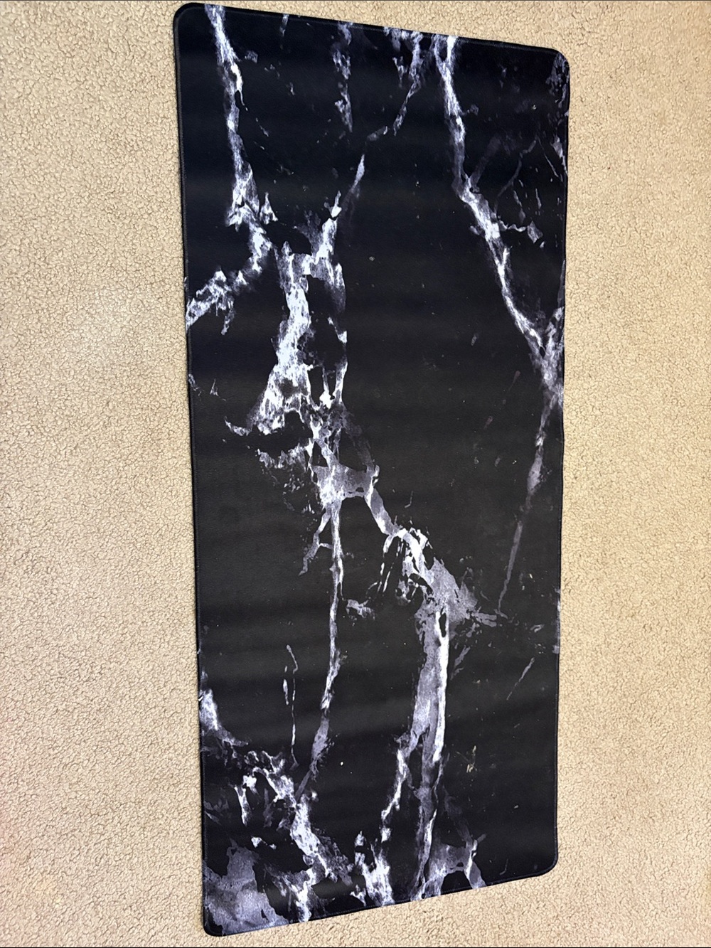 Black marble anti slip desk mat/pad